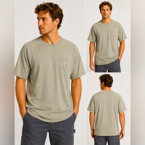 Carhartt Force Pocket T Shirt Men’s 4XL Relaxed Fit Greige Workwear Tee